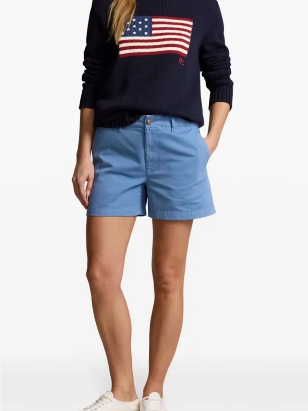 Polo Ralph Lauren Women’s Light Blue Cotton Shorts Size 8